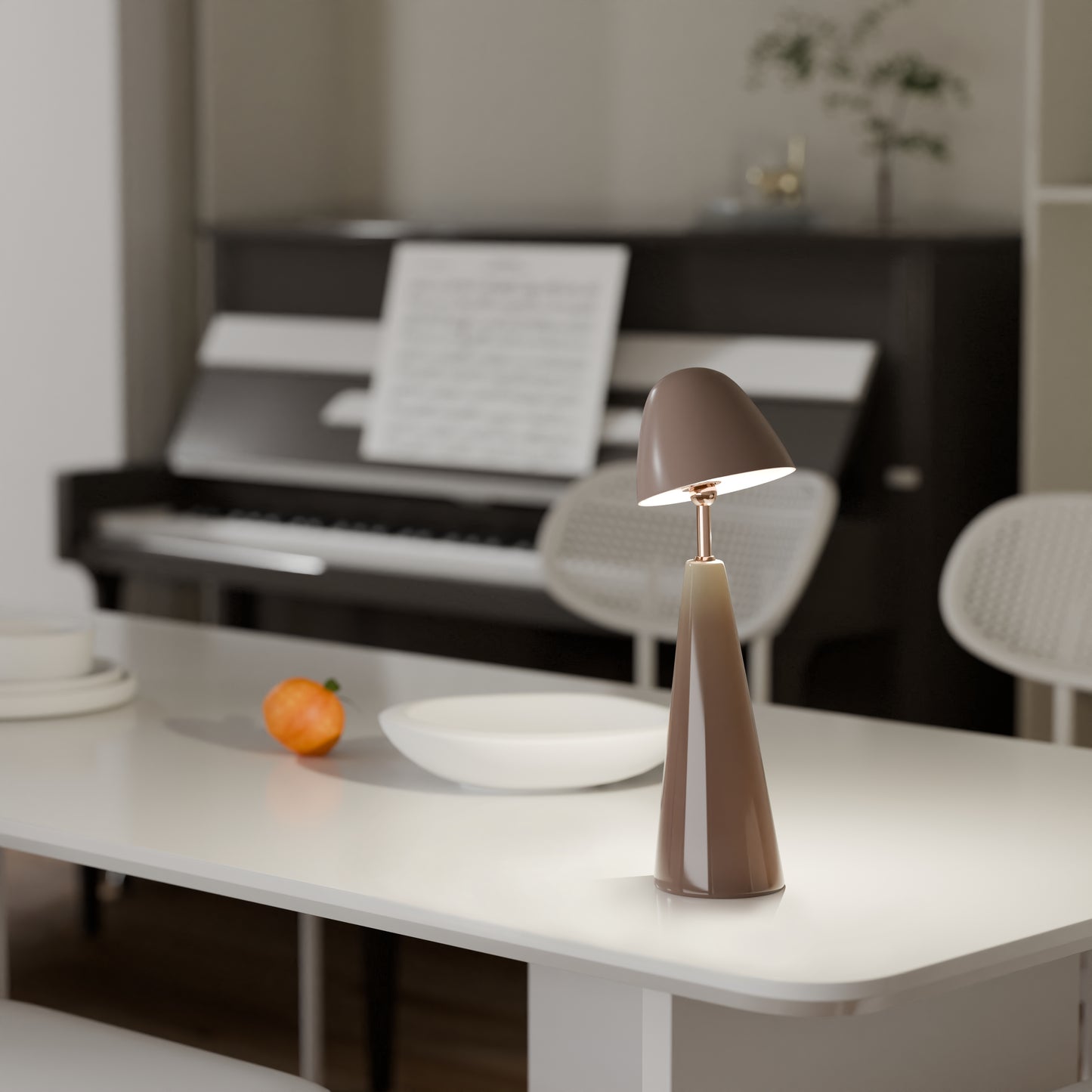 Nura Cordless Table Lamp - Brown - Cavars
