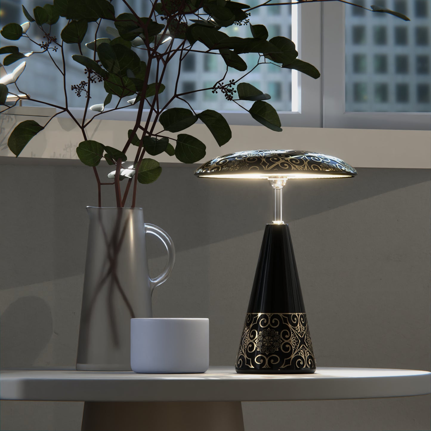 Aurla Table Lamp--Black