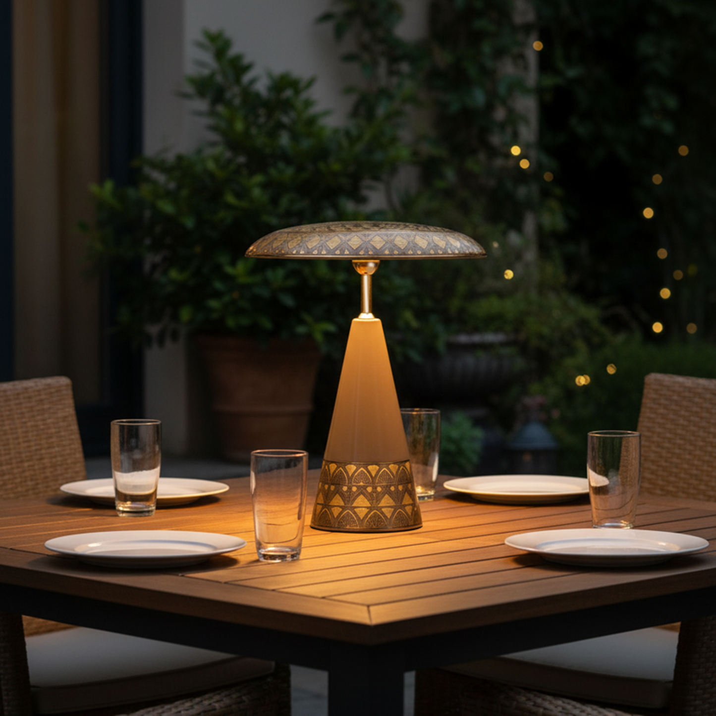 Aurla Table Lamp--Brown - Cavars
