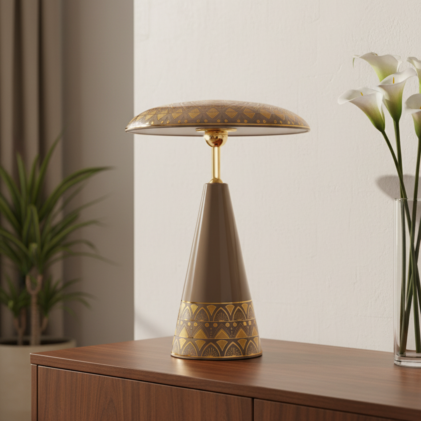 Aurla Table Lamp--Brown - Cavars
