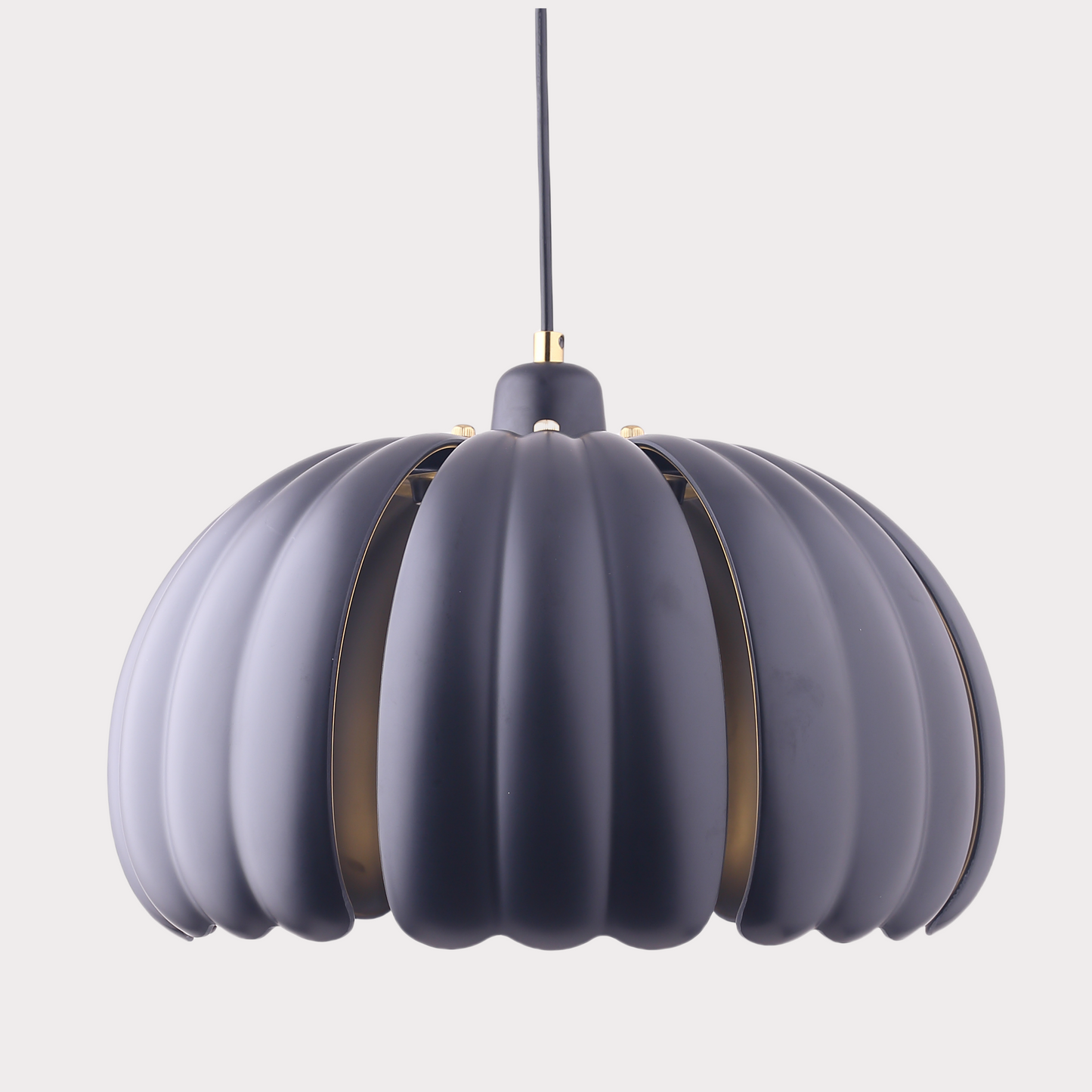 Petal Bloom Pumpkin Pendant Lamp - Black - Cavars