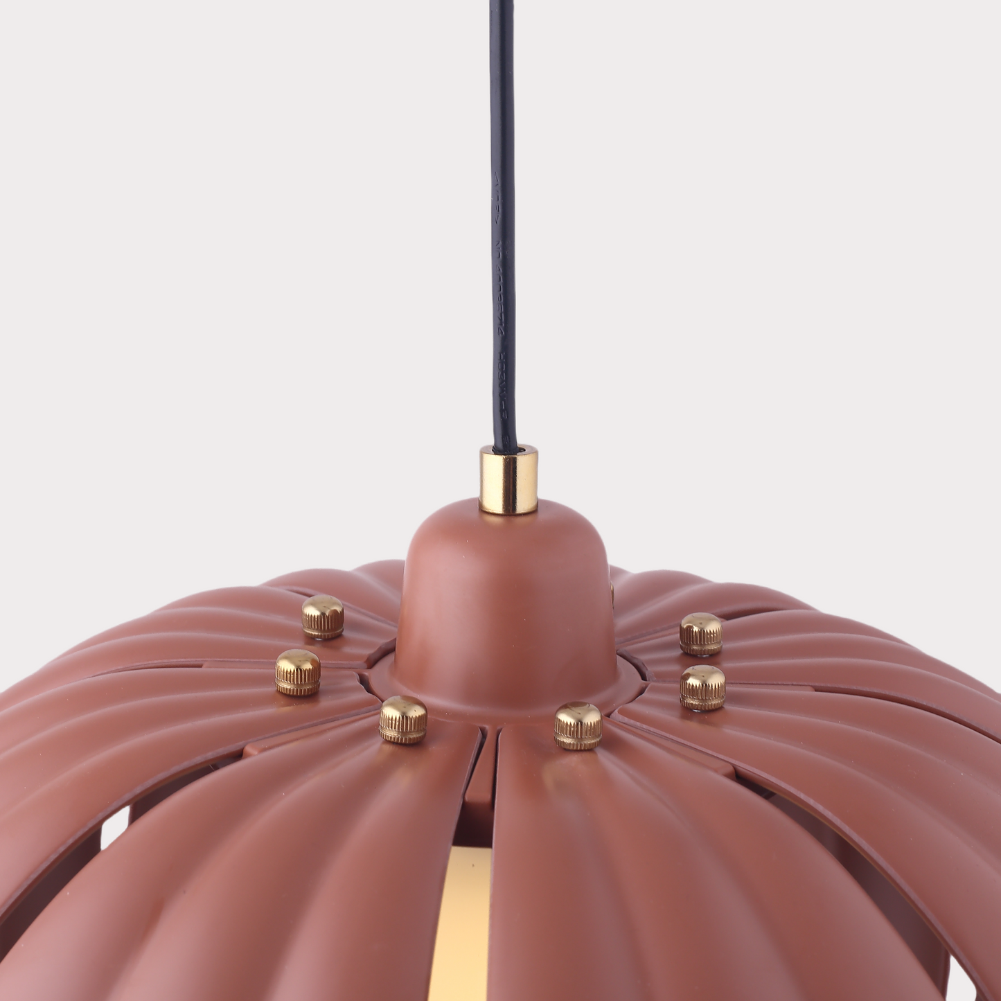 Petal Bloom Pumpkin Pendant Lamp - Honey Brown