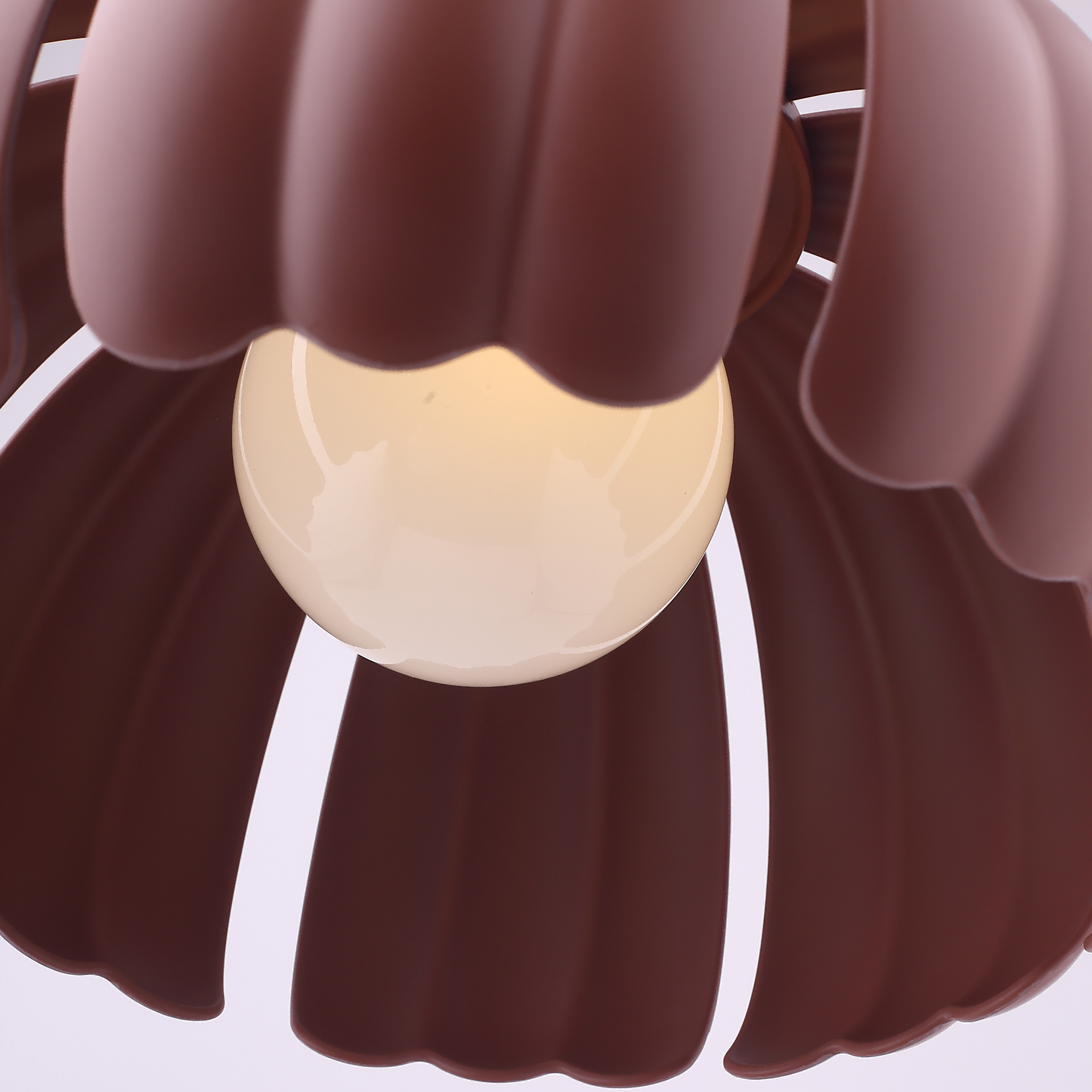 Petal Bloom Pumpkin Pendant Lamp - Honey Brown