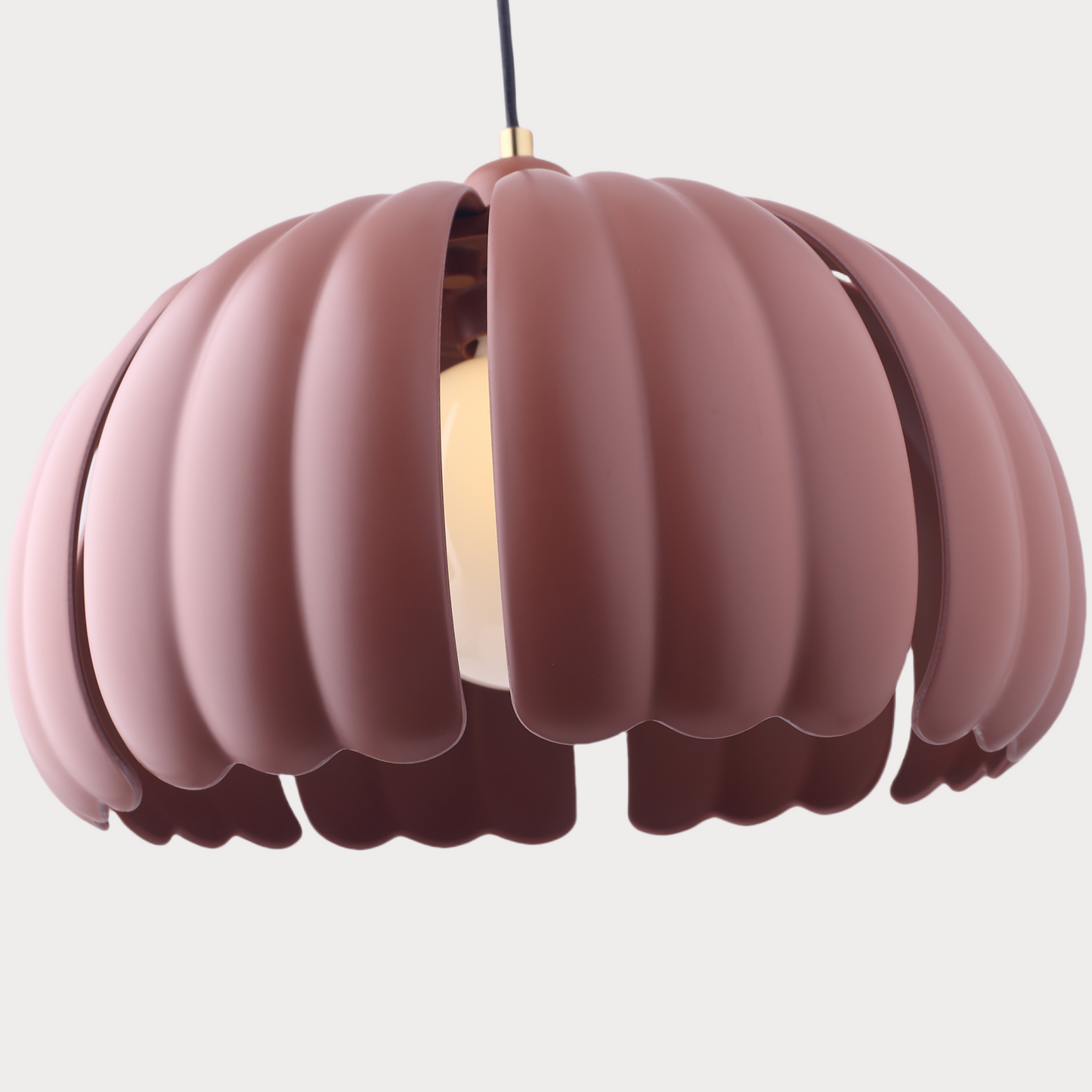 Petal Bloom Pumpkin Pendant Lamp - Honey Brown