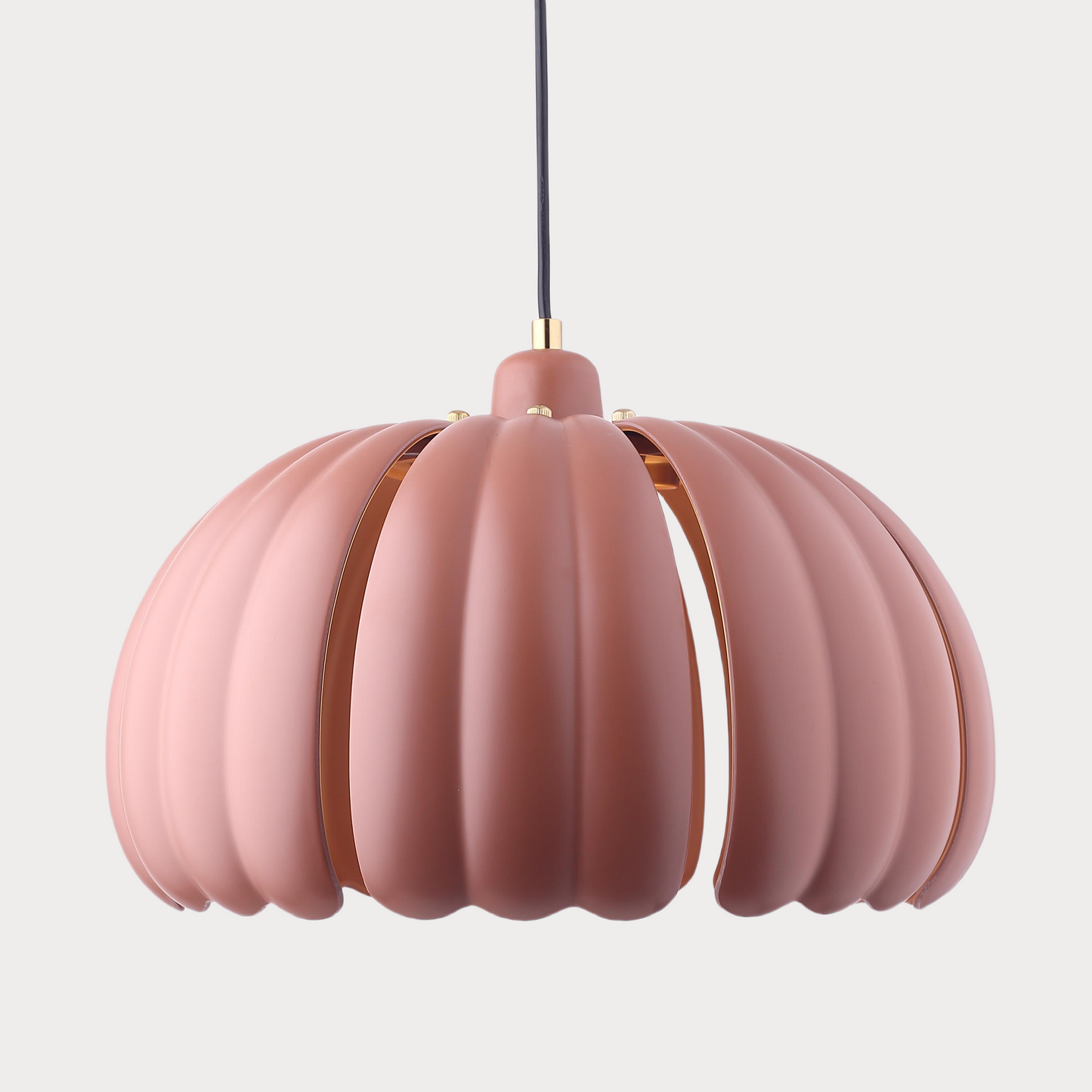 Petal Bloom Pumpkin Pendant Lamp - Honey Brown