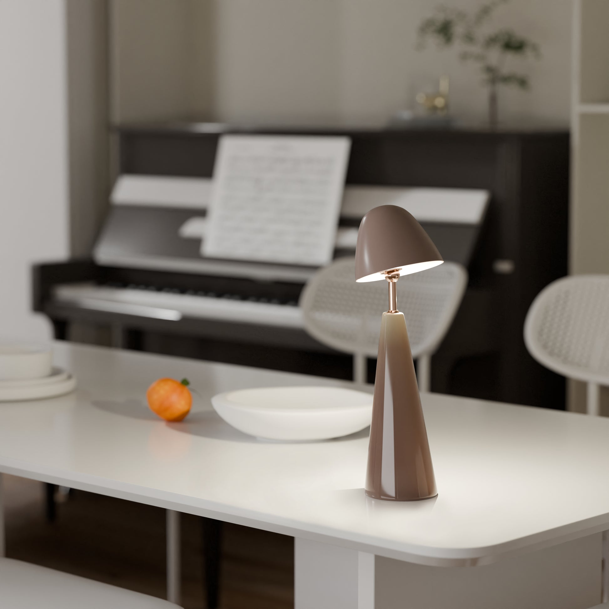 Nura Cordless Table Lamp - Brown - Cavars