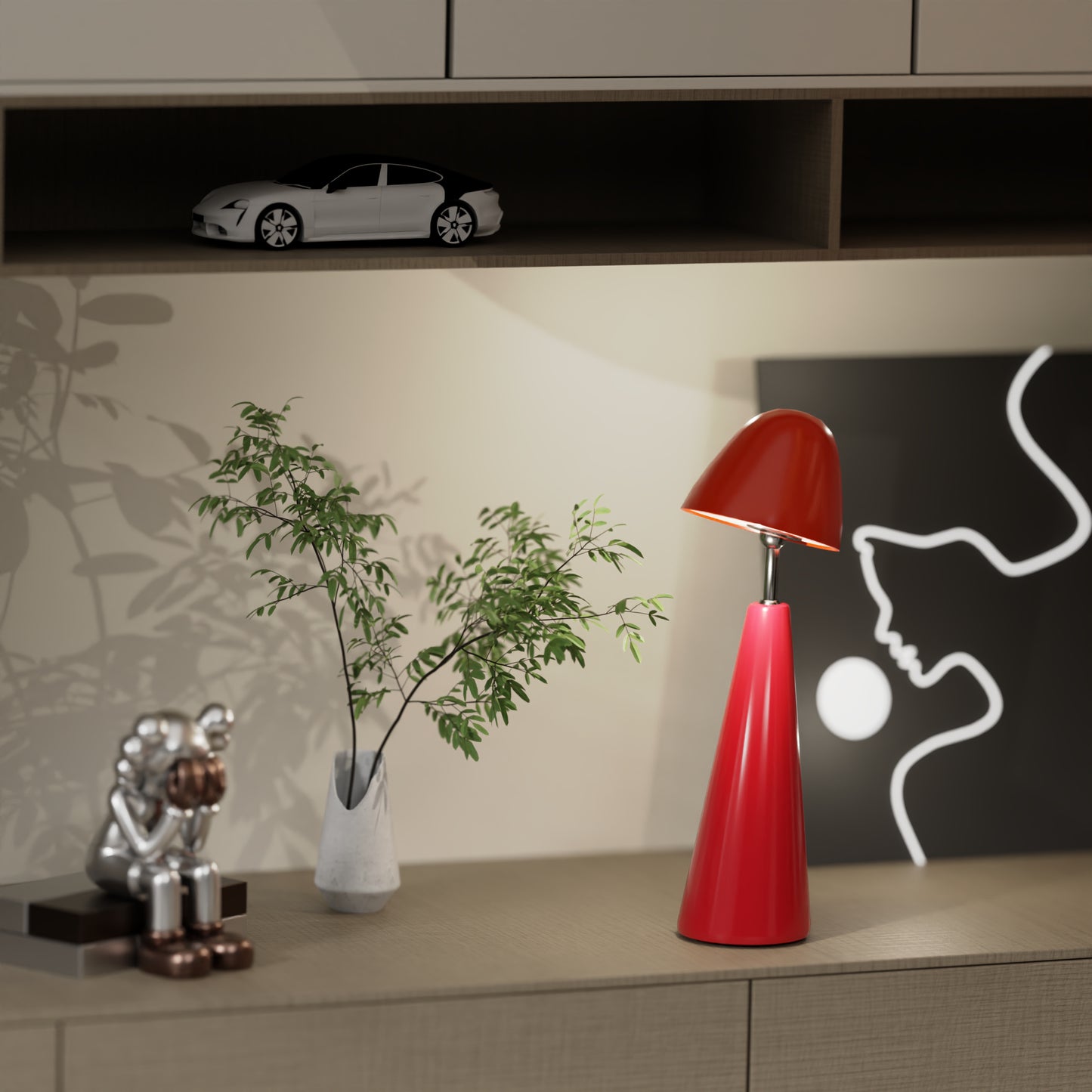 Nura Cordless Table Lamp - Red