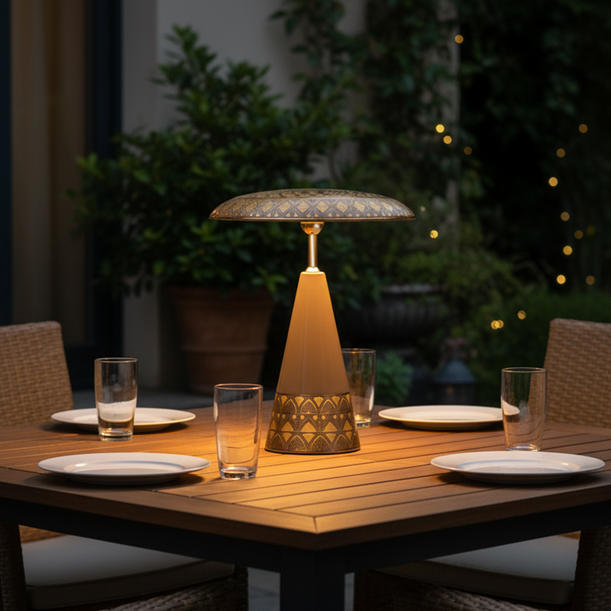 Aurla Table Lamp--Brown - Cavars