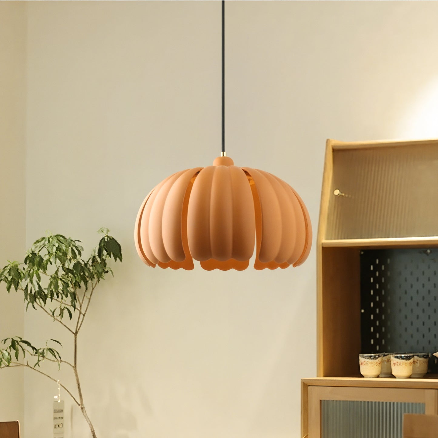 Petal Bloom Pumpkin Pendant Lamp - Pumpkin