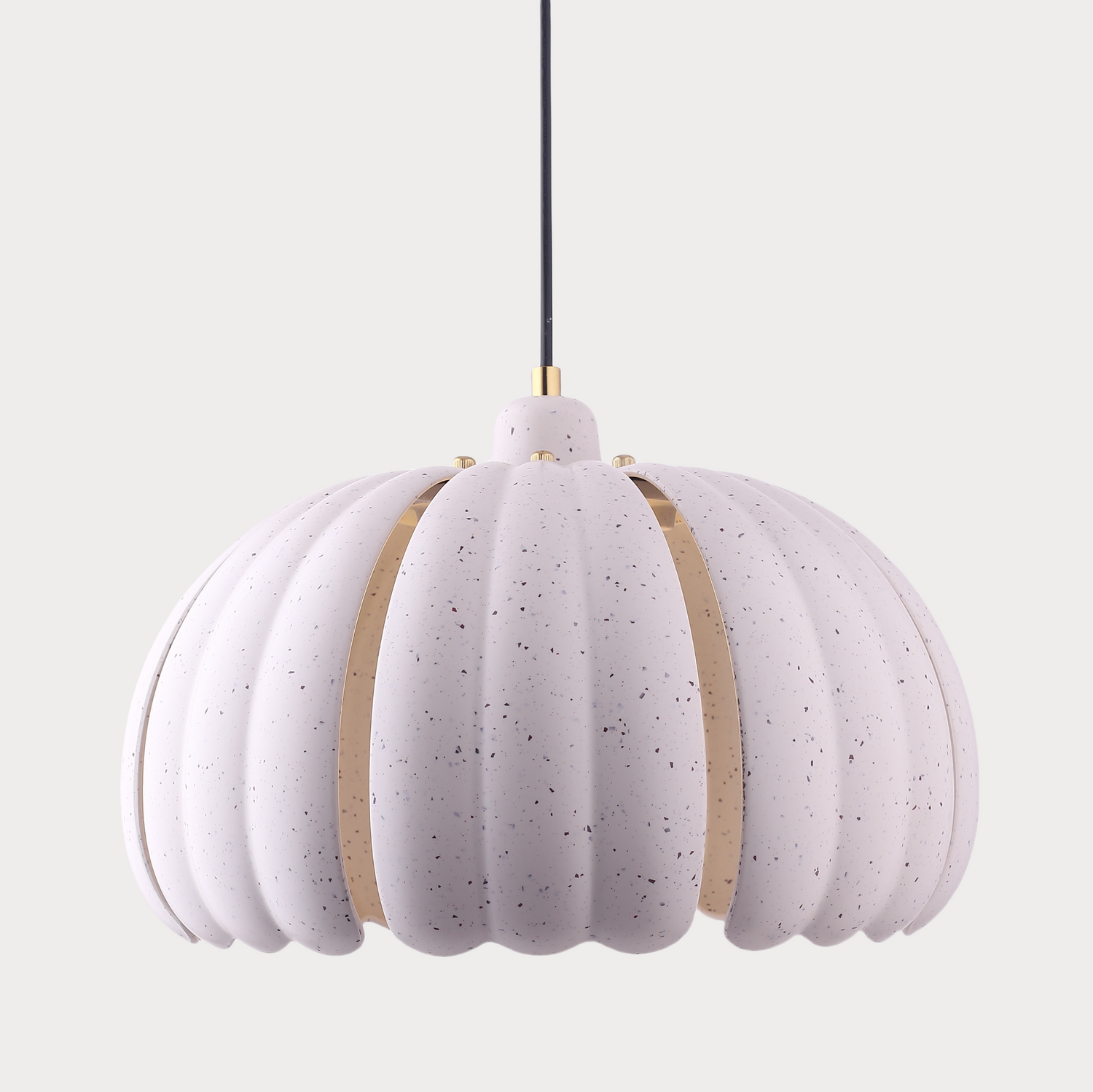 Petal Bloom Pumpkin Pendant Lamp - Marble White - Cavars